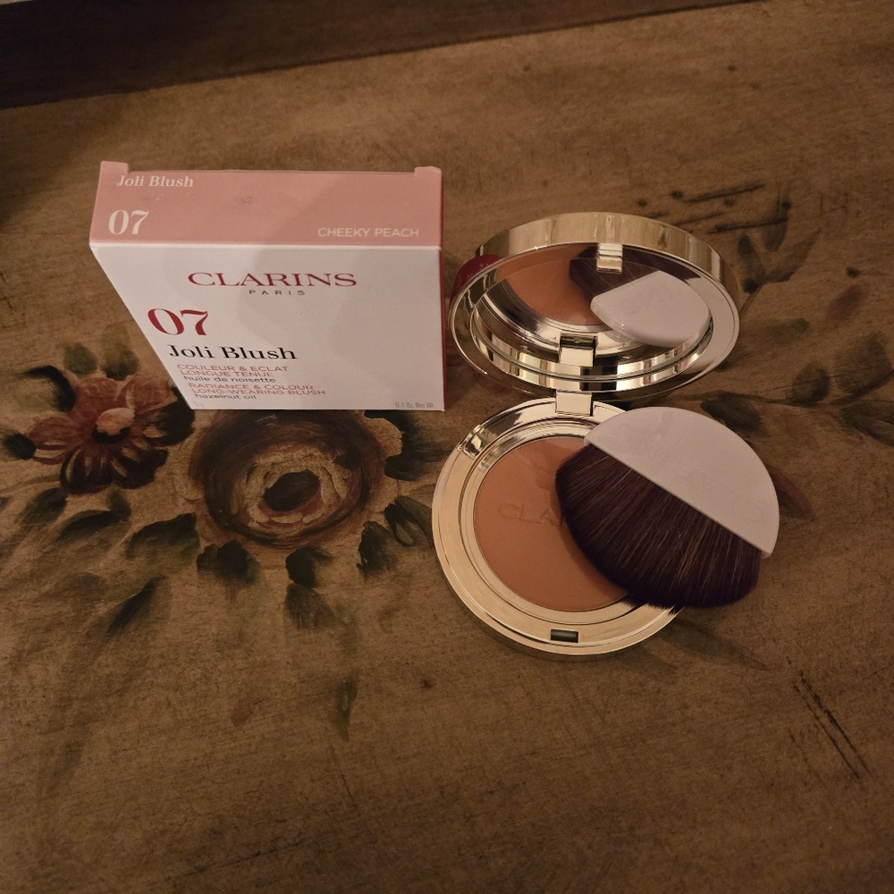 NWT Clarins Joli Blush 07 Cheeky Peach Powder Face Makeup - Picture 6 of 8